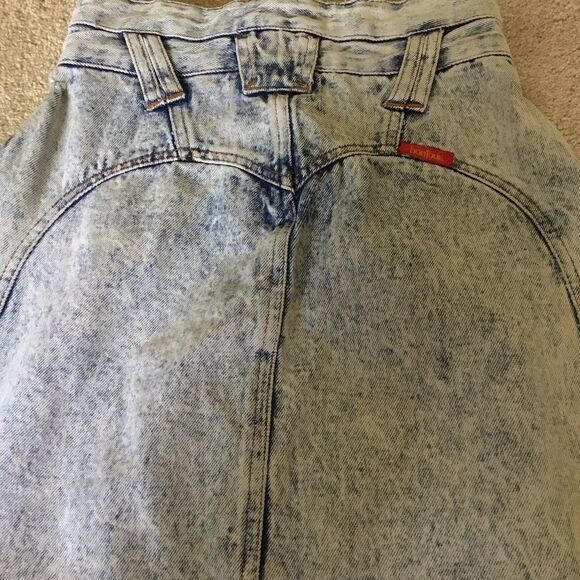 Bonjour VINTAGE Acid Wash high waisted skirt - Picture 4 of 6